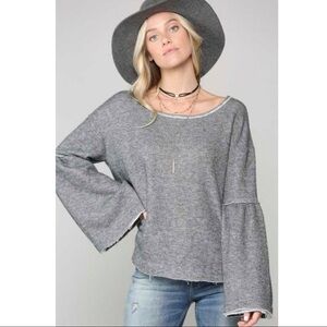 Oversized Bell Sleeve Top